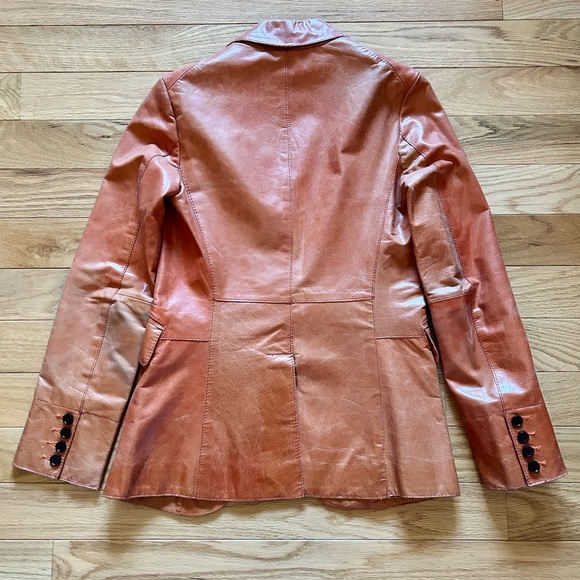 Kuhlman Genuine Leather Coat Jacket Women's Size 1 - Picture 3 of 6